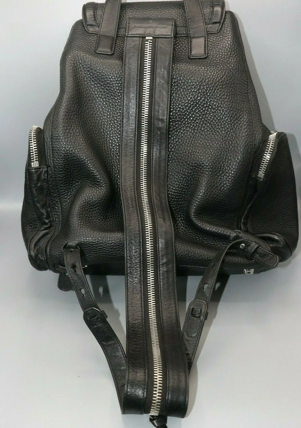 Mackage Keir Black Leather Backpack w/ Convertible Strap