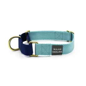 martingale collar / ice blue   navy