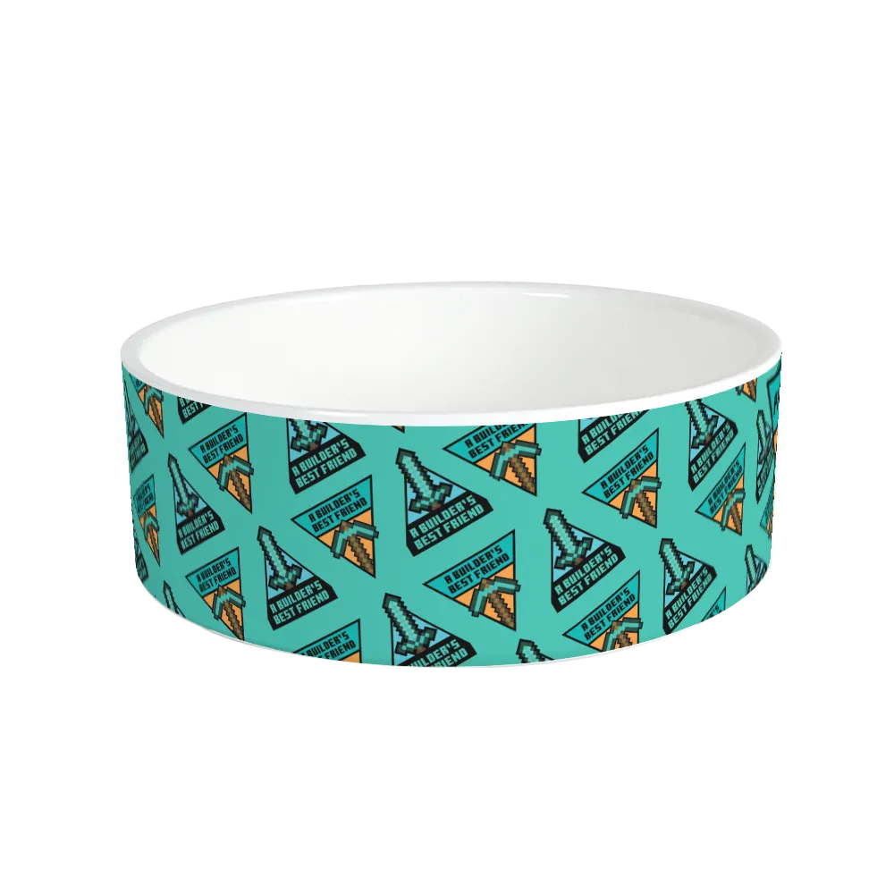 Minecraft A Builders Best Friend Personalized Pet Bowl