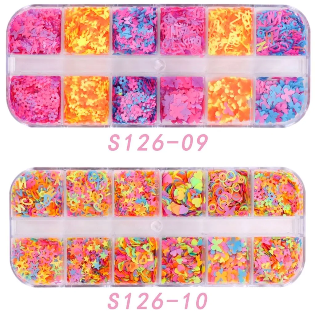 Mixed Colourful Nail Art Decoration Tray