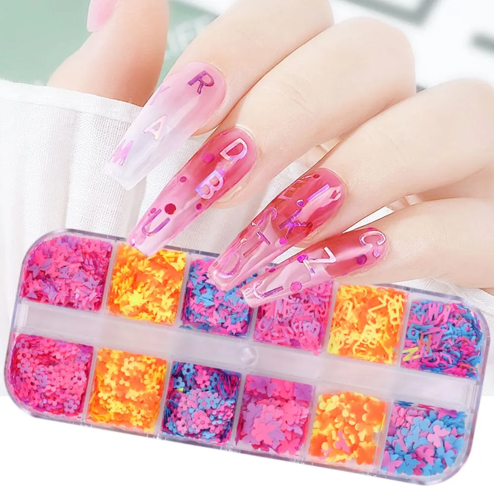 Mixed Colourful Nail Art Decoration Tray