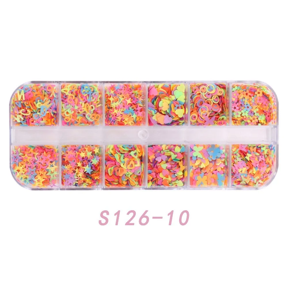 Mixed Colourful Nail Art Decoration Tray