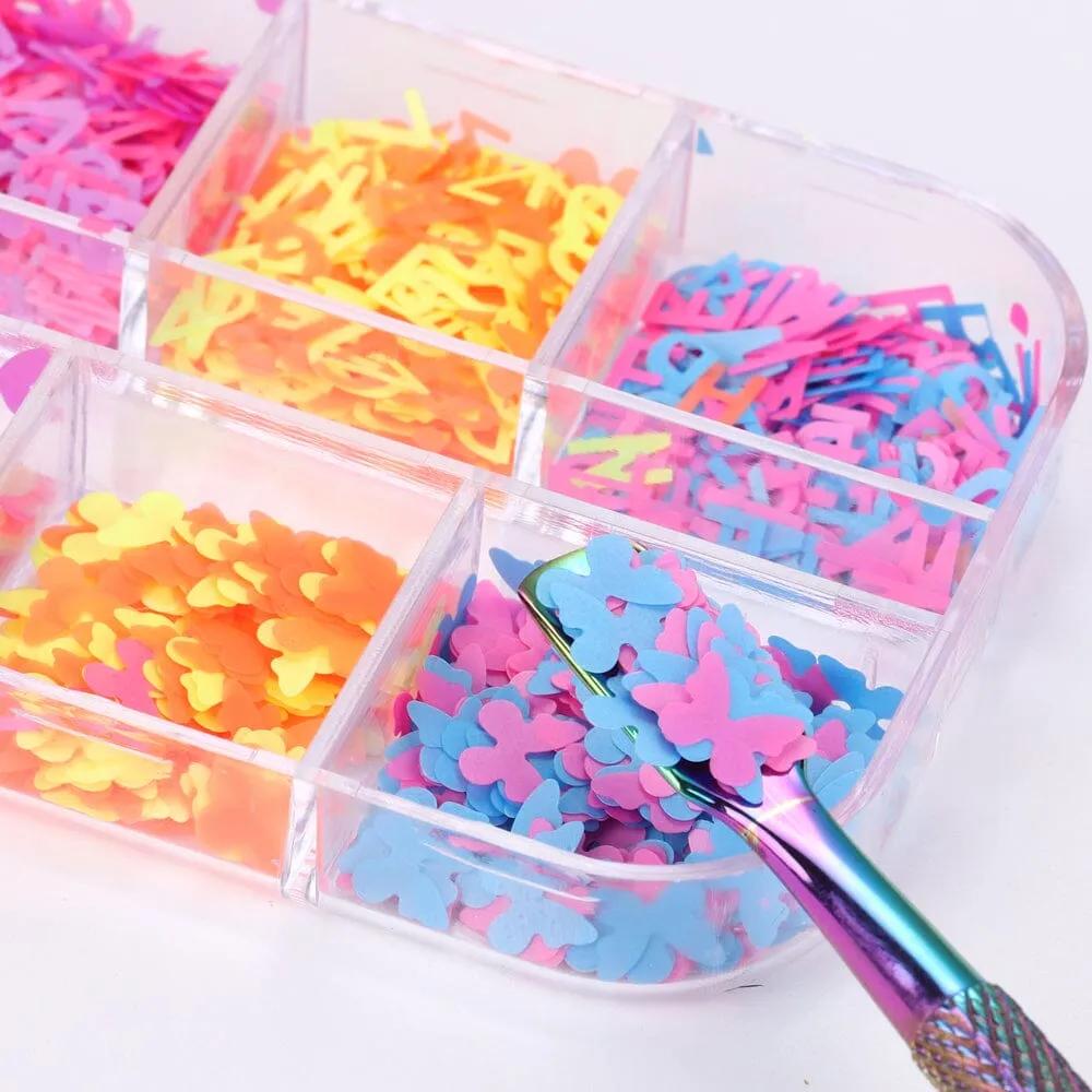 Mixed Colourful Nail Art Decoration Tray