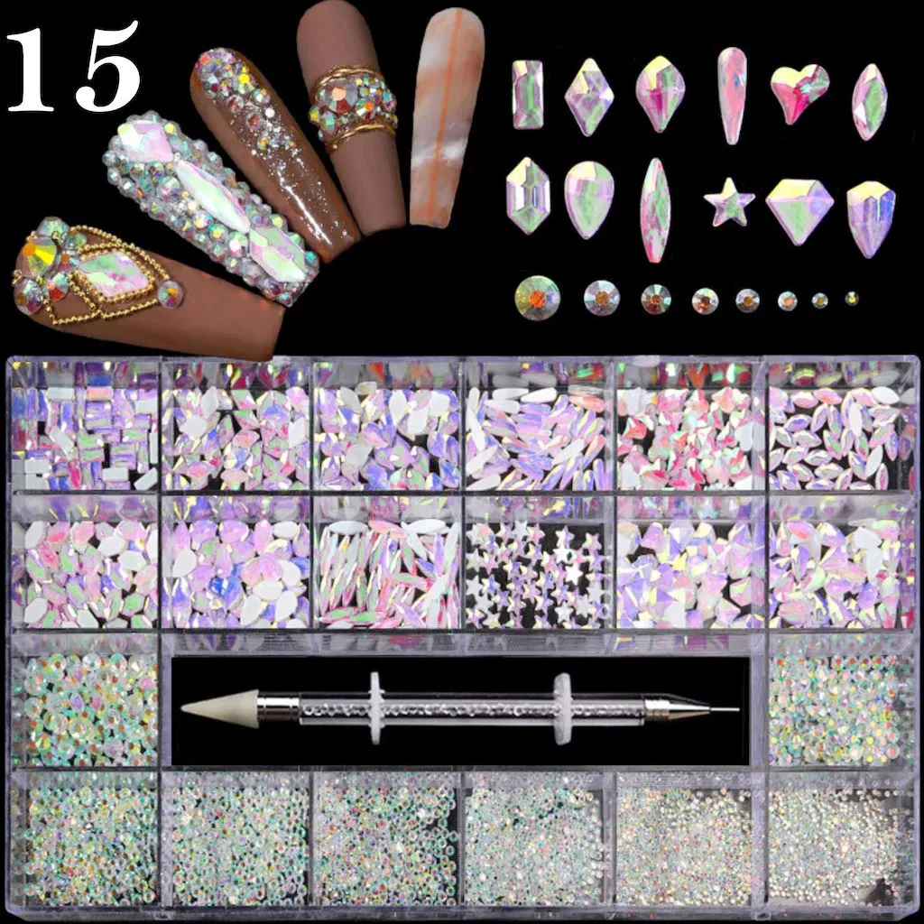 Multi Shaped Luxury Rhinestones Box Set