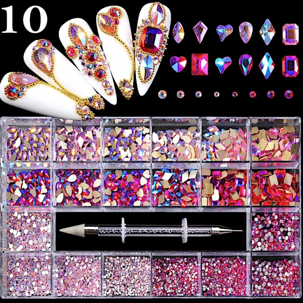 Multi Shaped Luxury Rhinestones Box Set