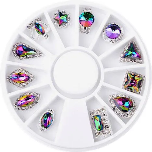 Nail Art Decoration Rhinestones Wheel WME001