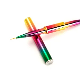 Nail Art Liner Brush Double Ended with Rainbow Handle