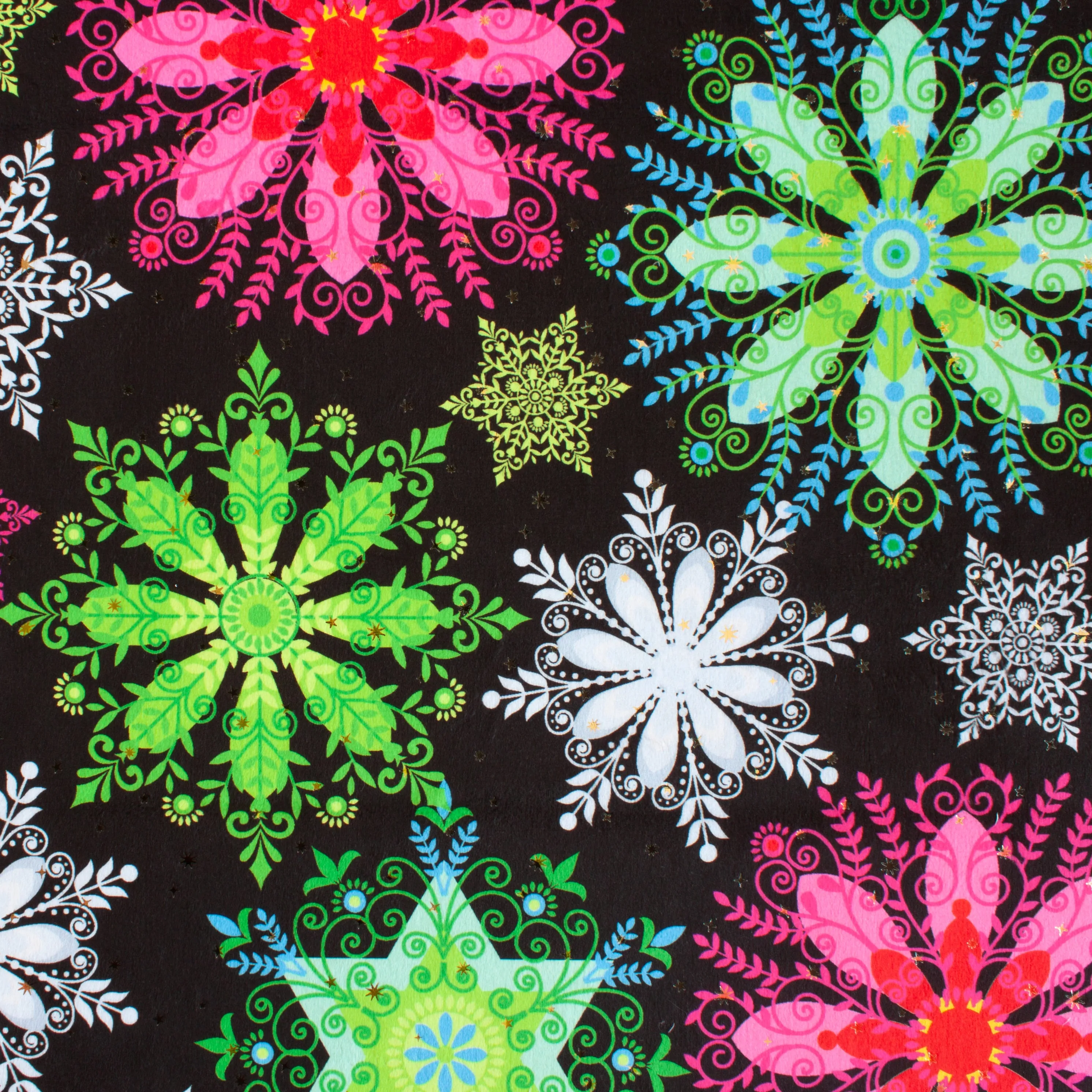 Neon Snowflakes