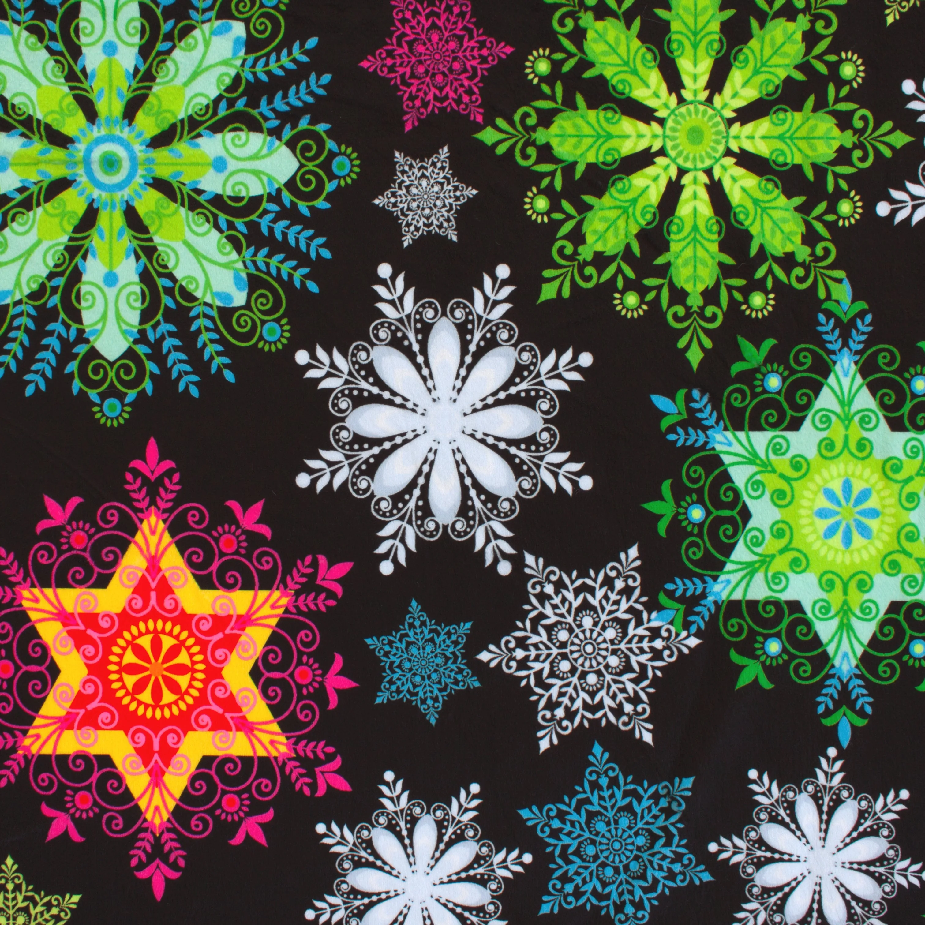 Neon Snowflakes