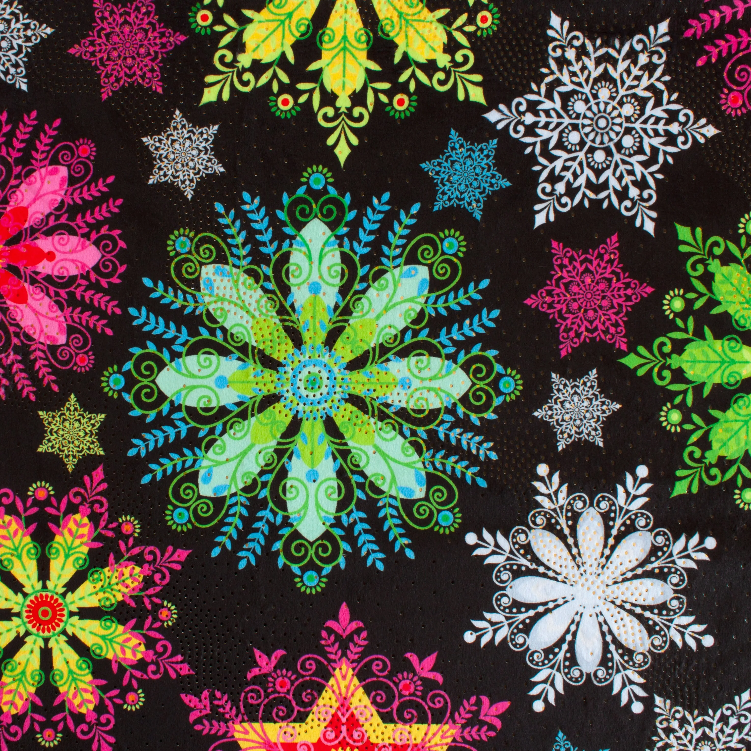 Neon Snowflakes