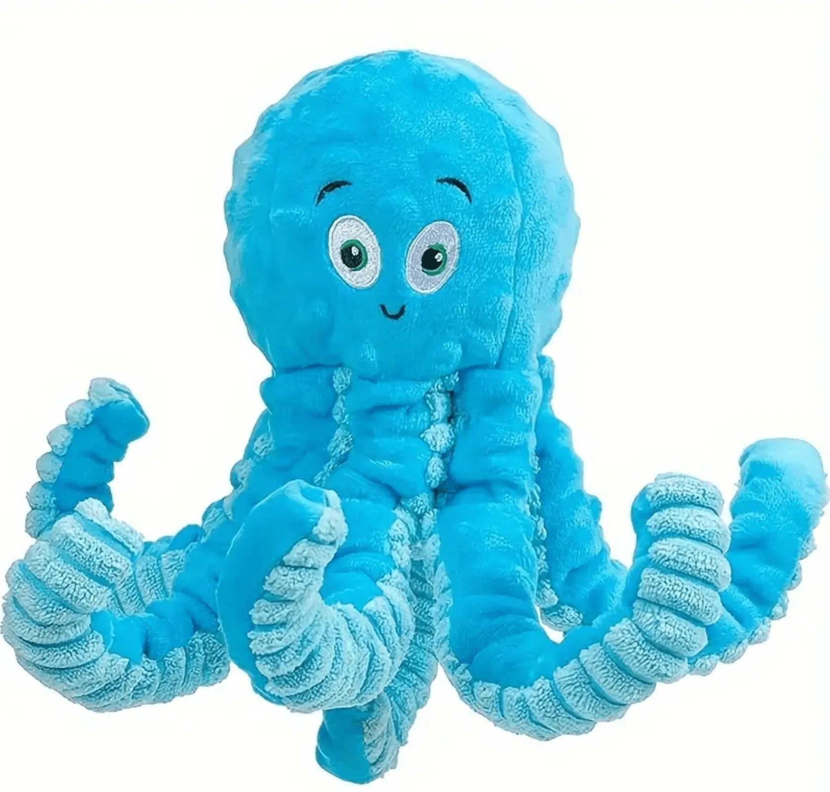 Oceanic Explorer Octopus Plush Chew Toy with Squeaker for Interactive Pet Play and Dental Health