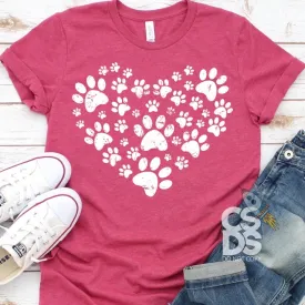 Paw Print Heart