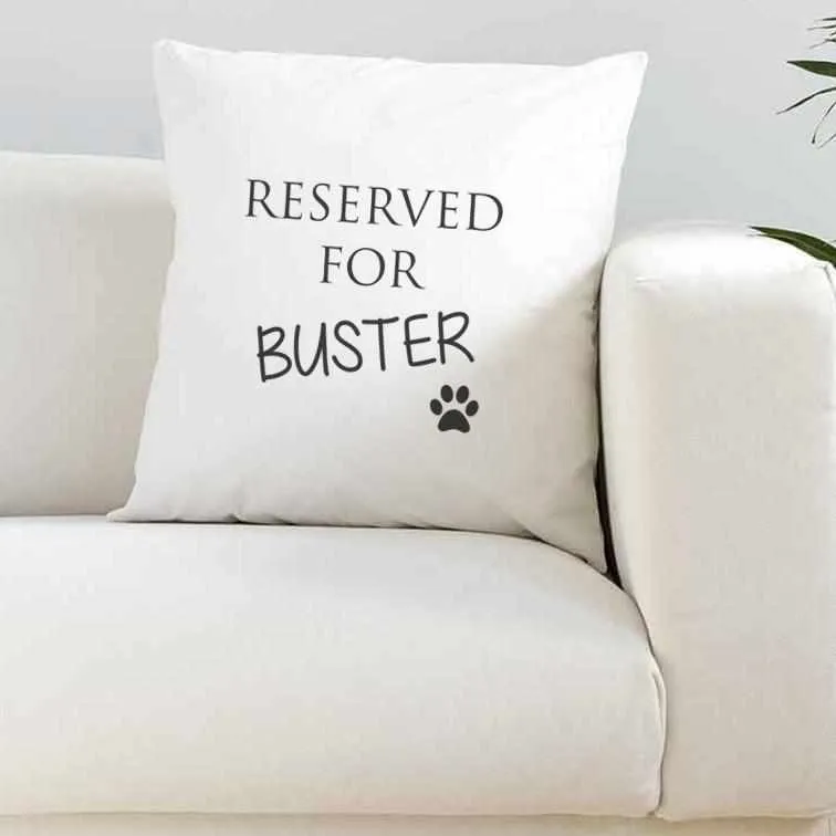 Personalised Reserved For Pet Super Soft Cushion Cover