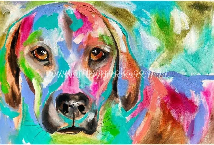 Pet portrait - Billy 60x90cm