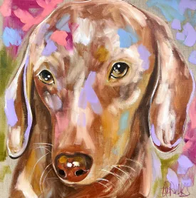 Pet portrait - commissioned - 60 x60 cm