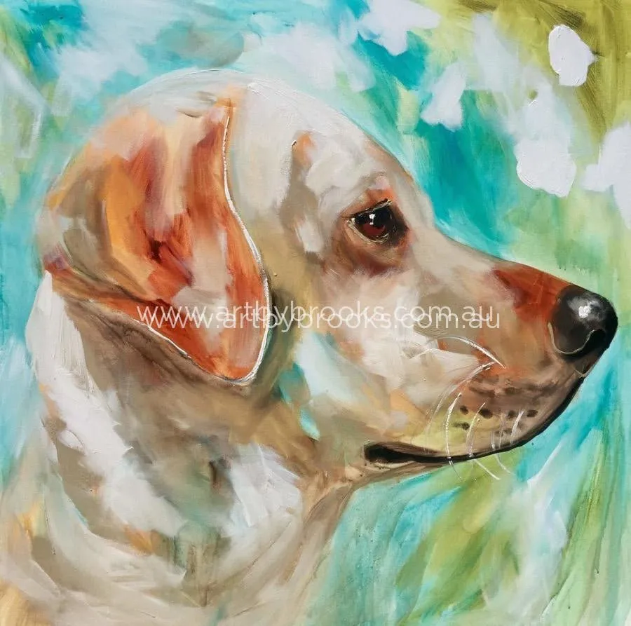 Pet portrait -Labrador - 90x90cm