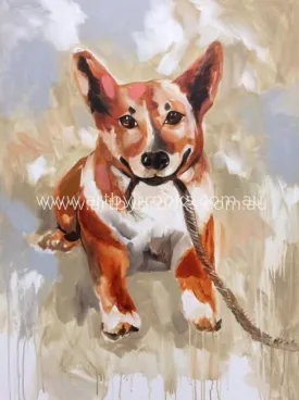 Pet portrait - original on canvas 90x120cm