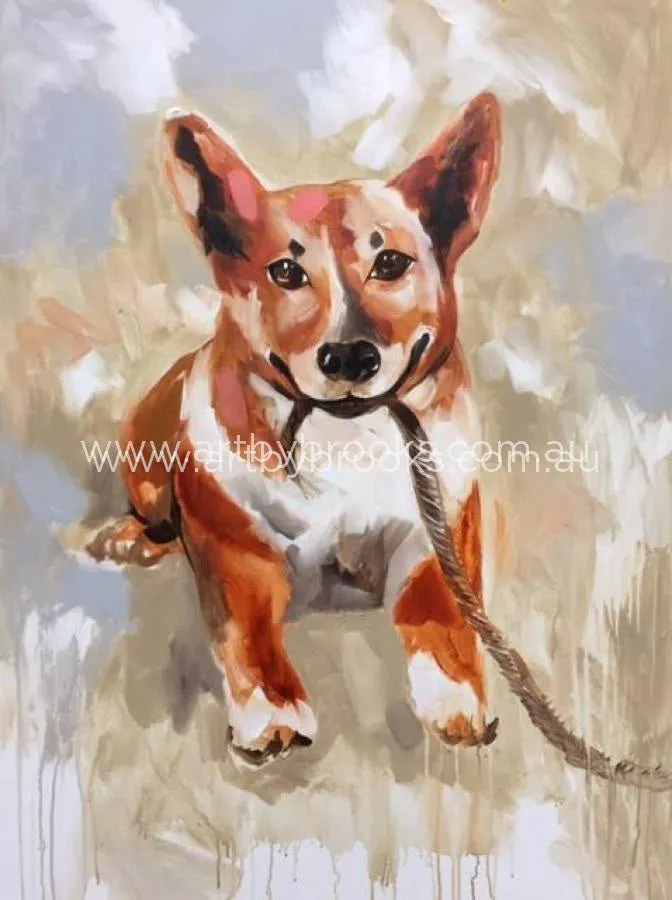 Pet portrait - original on canvas 90x120cm