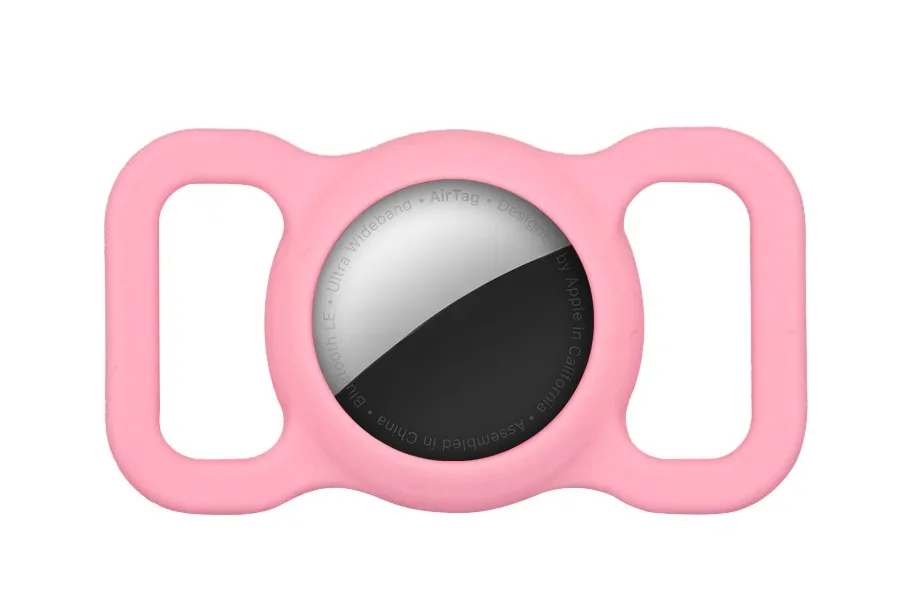 Pink AirTag Collar Holder