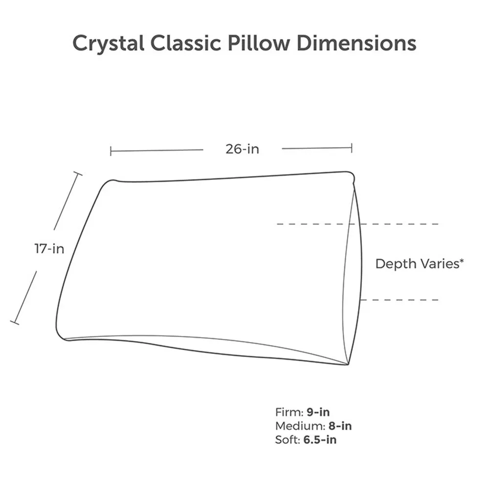 Protect-A-Bed Crystal Tencel Cooling Pillow, Memory Foam & Innerspring