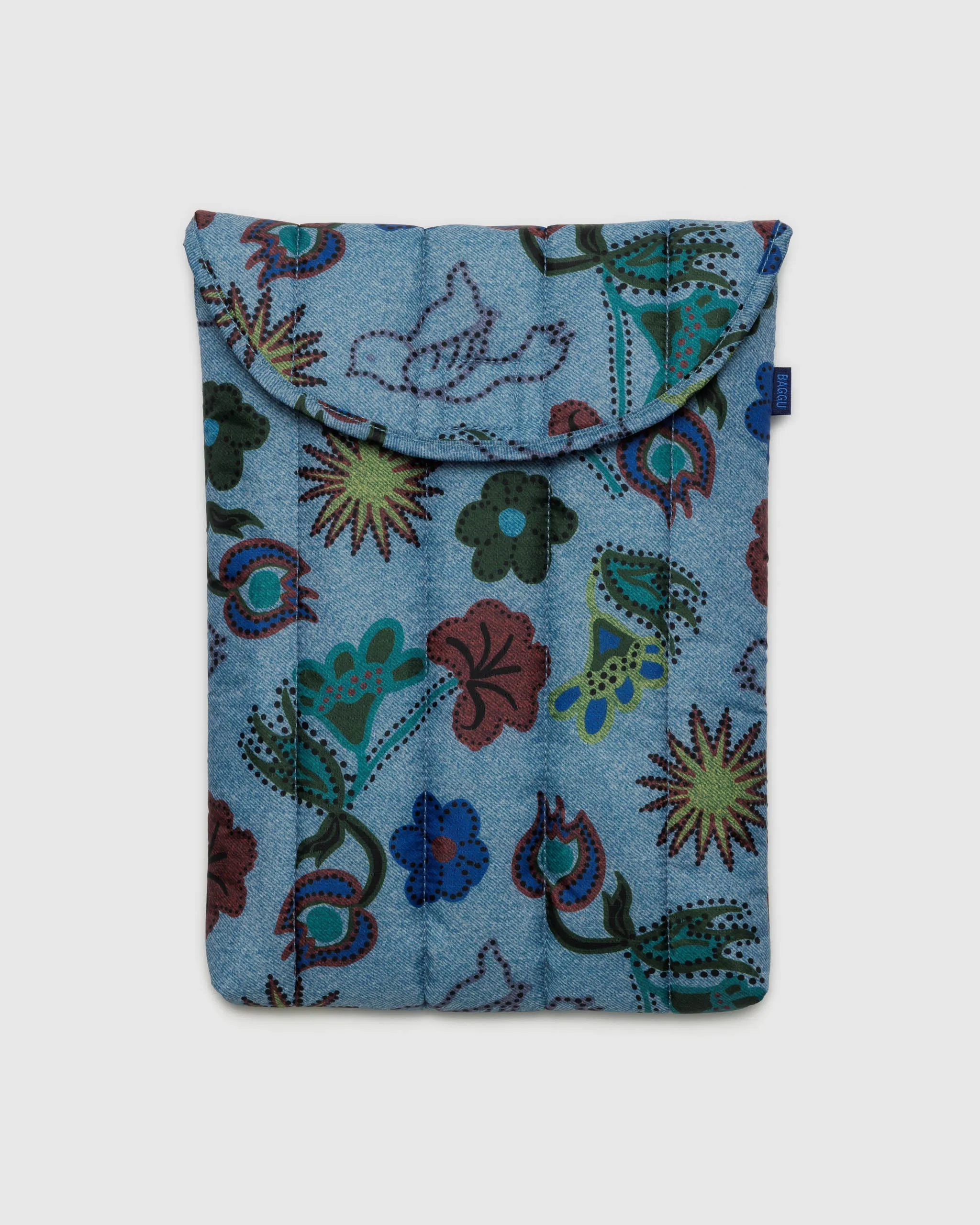 Puffy Laptop Sleeve 13"/14" - Digital Denim Birds