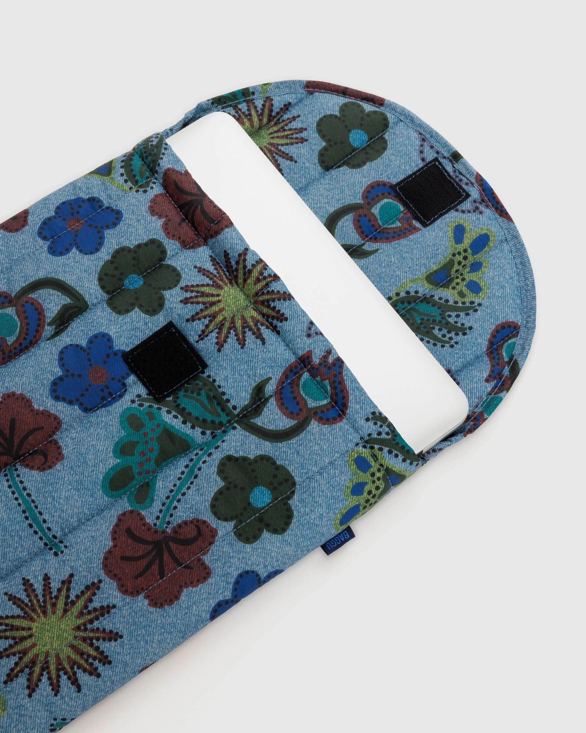 Puffy Laptop Sleeve 16" - Digital Denim Birds