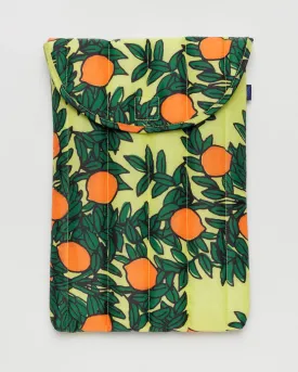 Puffy Laptop Sleeve 16" - Orange Tree Yellow