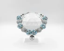 "Frozen Blue Tinsel" Necklace