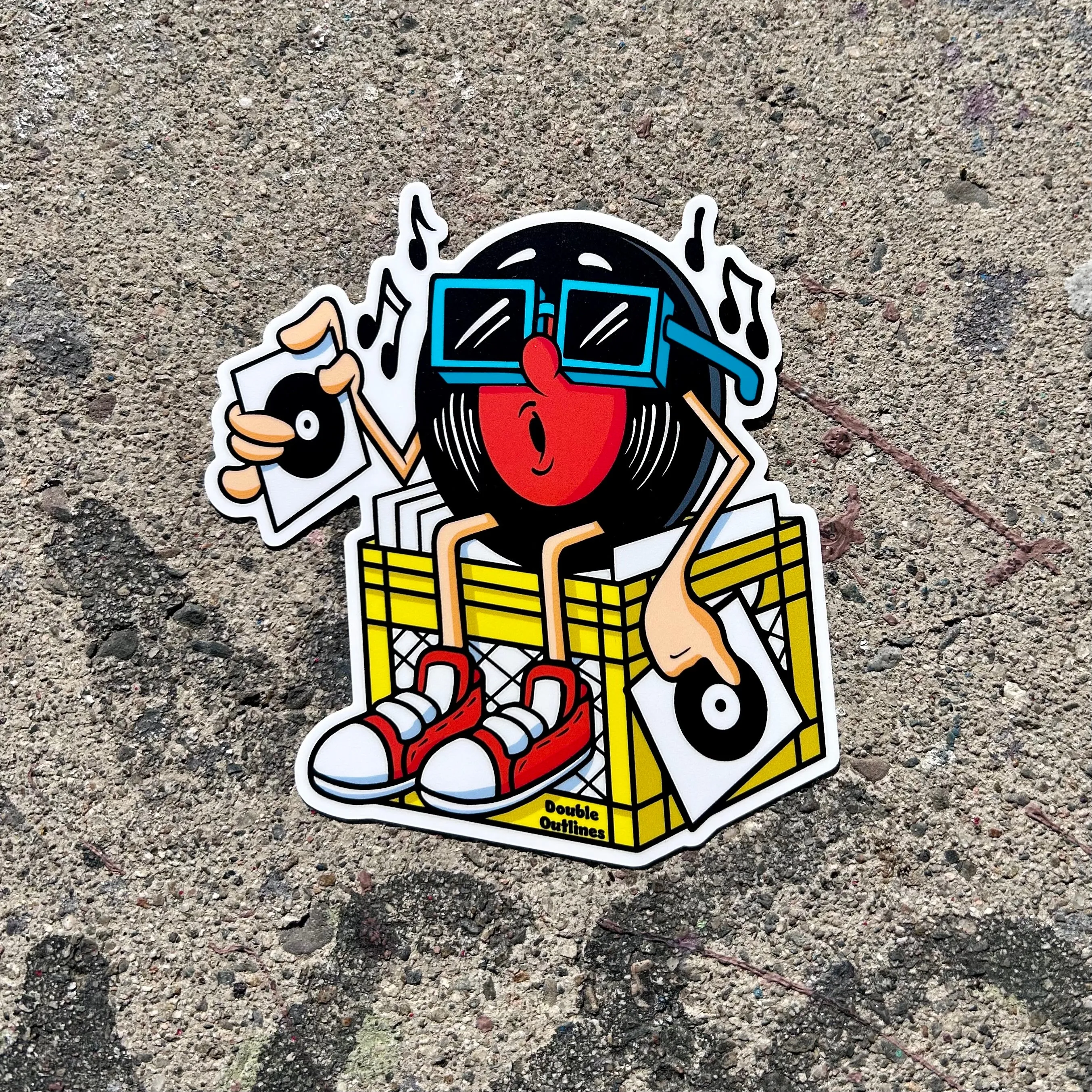 Record Crate Sticker