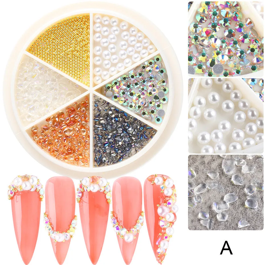 Rhinestones & Charms Nail Art Decoration Wheels