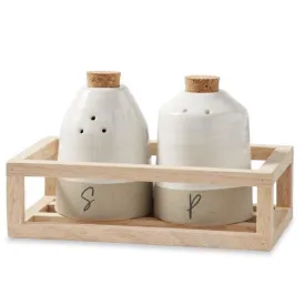 Salt   Pepper <Shaker> Caddy ||MUDPIE||