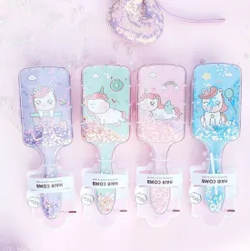 Shimmer Rectangle Haircomb - Unicorn