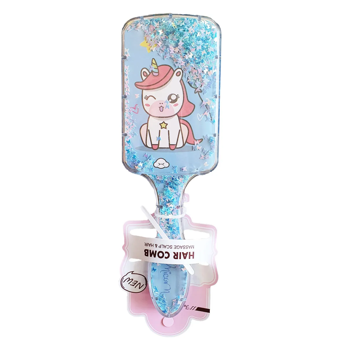 Shimmer Rectangle Haircomb - Unicorn