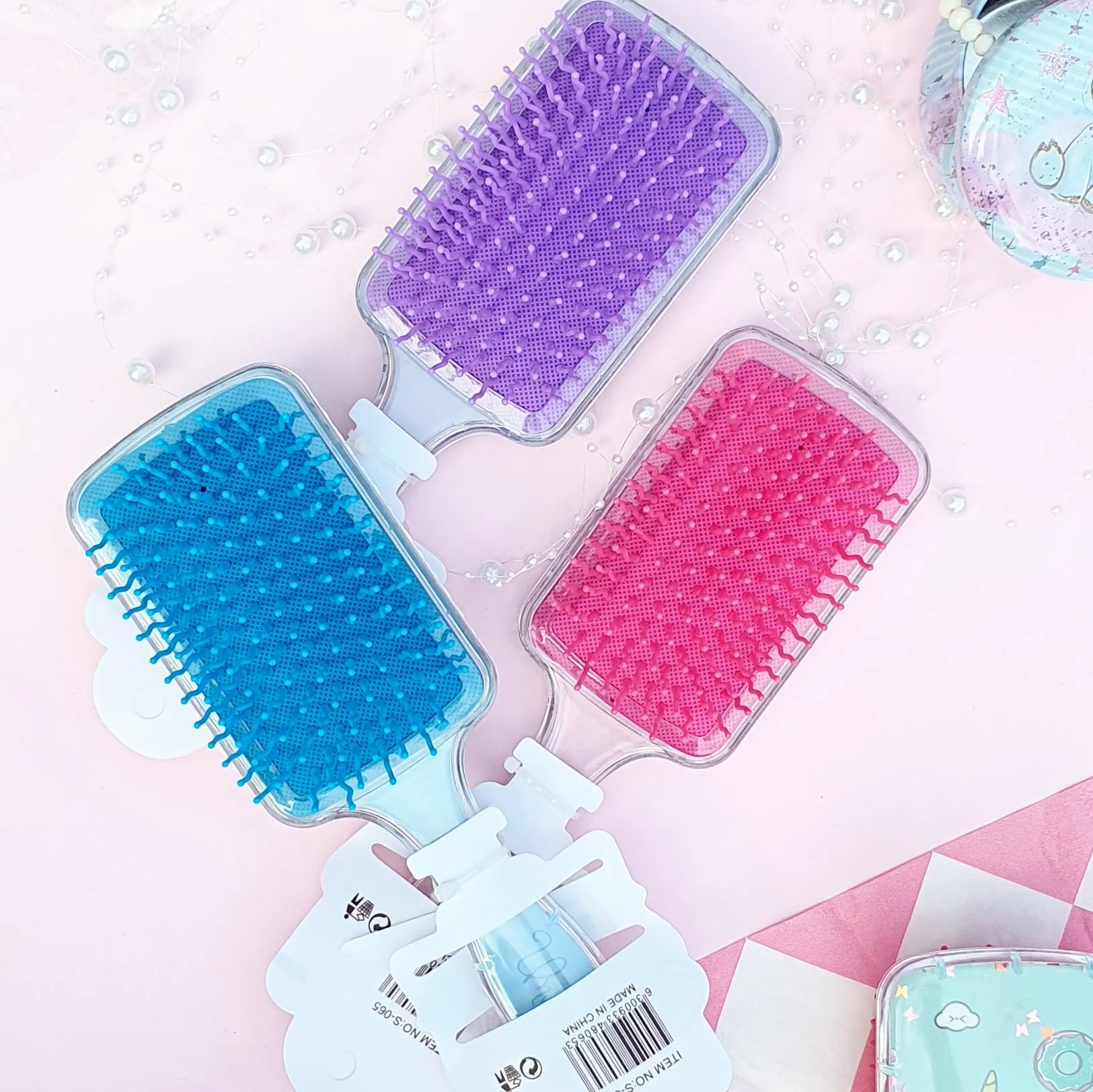 Shimmer Rectangle Haircomb - Unicorn