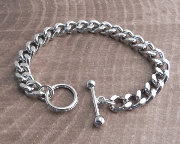 Squared Leash Chain Bracelet Toggle