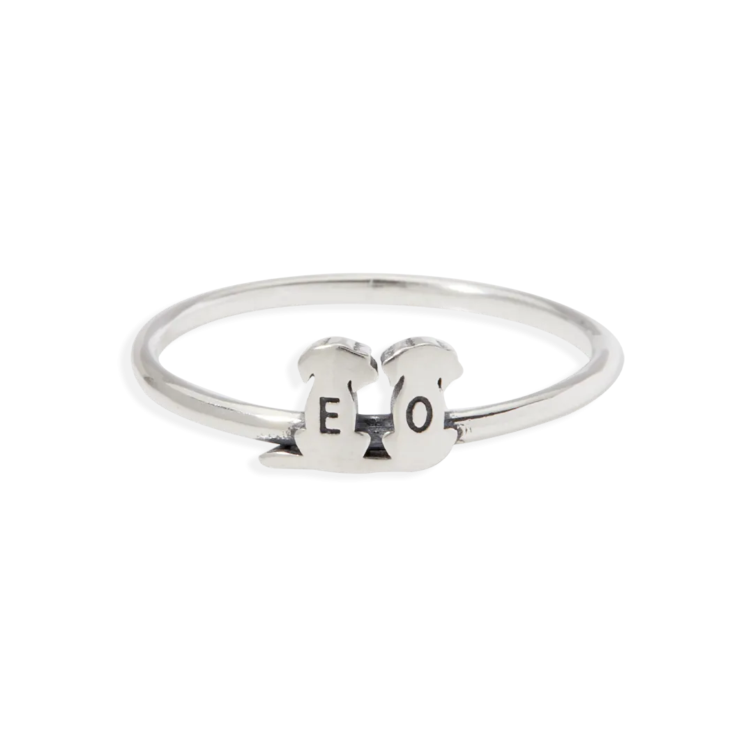 Sterling Silver Animal Family Ring