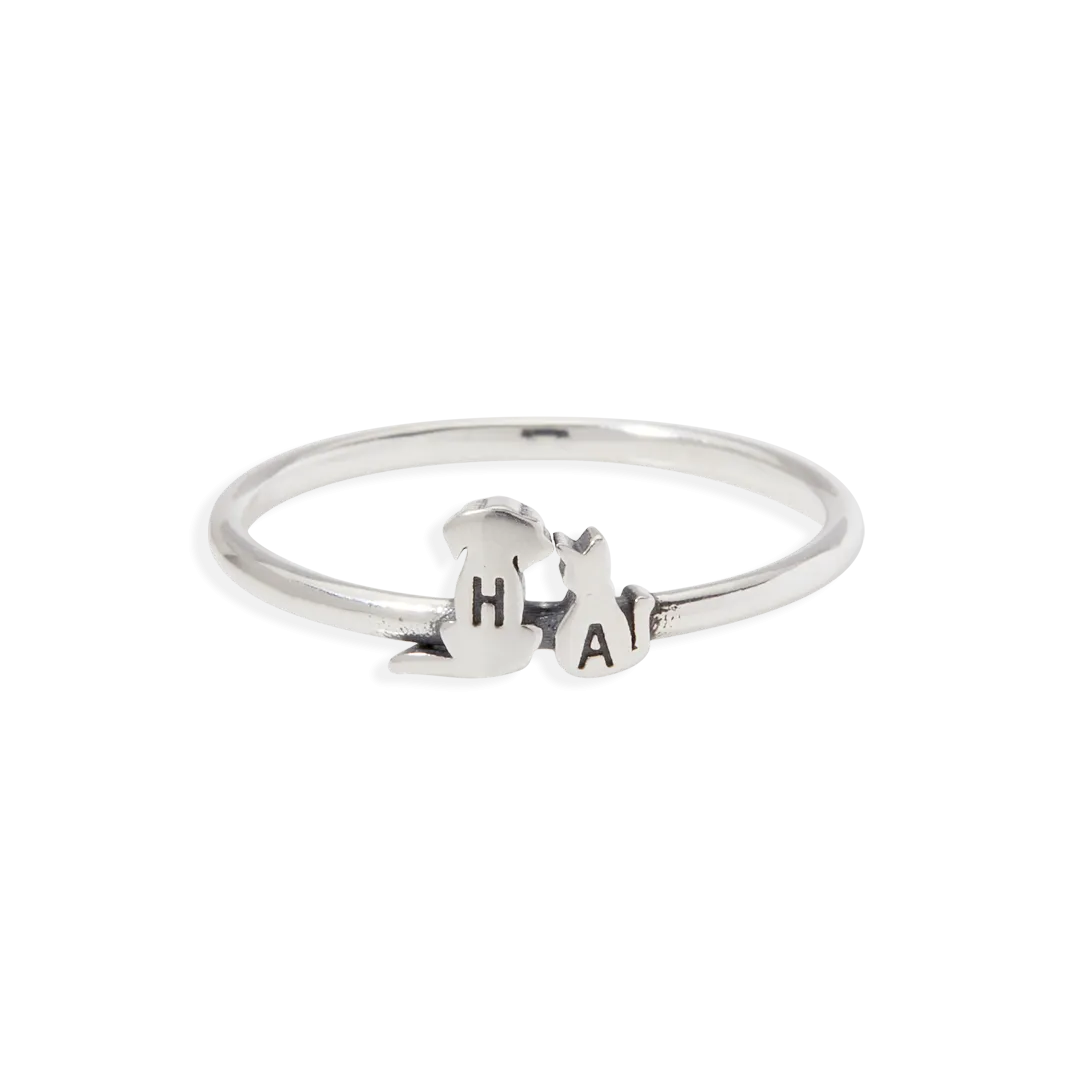 Sterling Silver Animal Family Ring