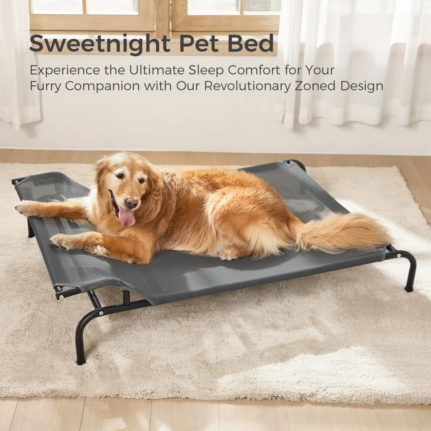 SweetNight Elevated Cooling Dog Bed