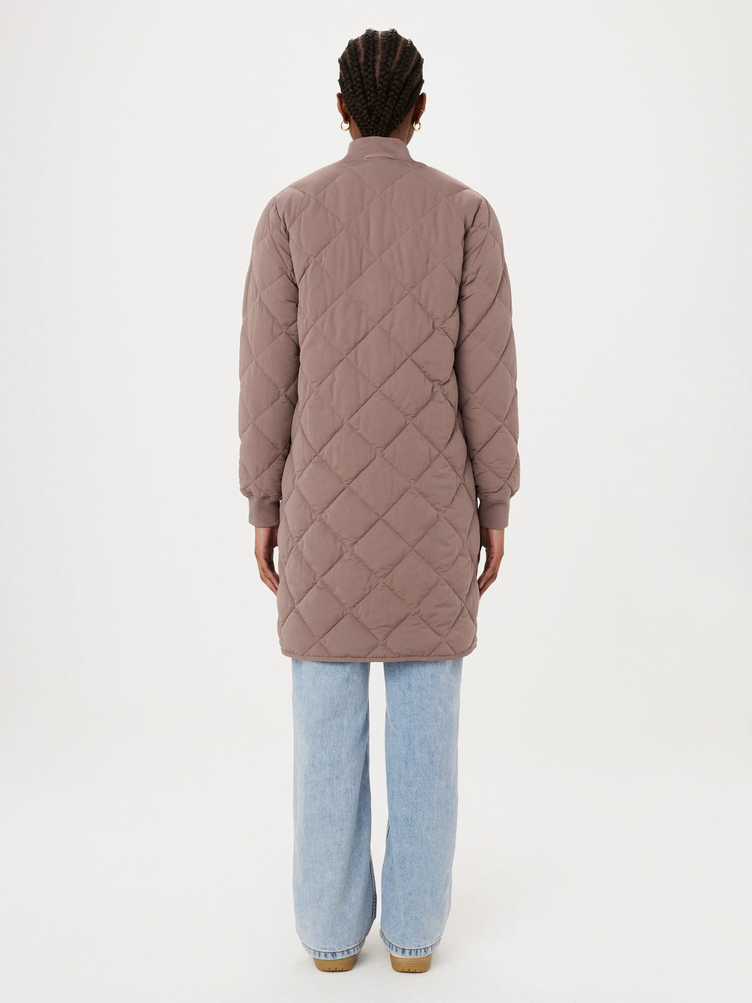 The Skyline Reversible Maxi Bomber in Pink Clay