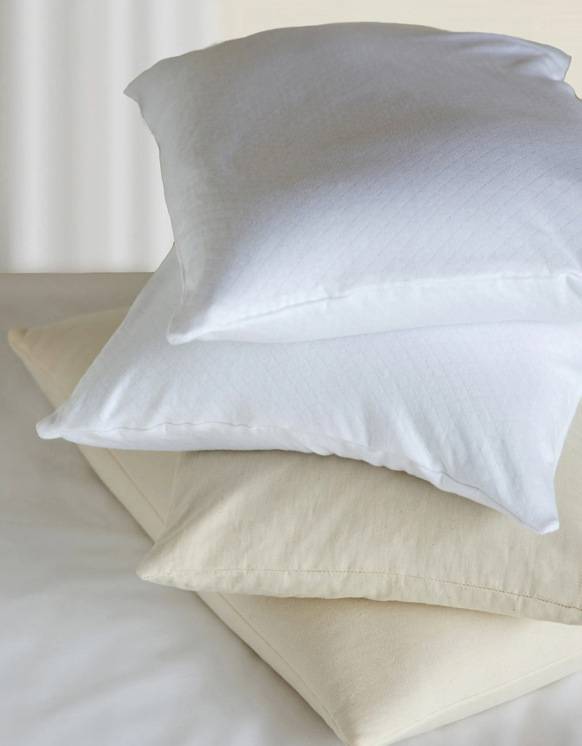 White Bed Pillow Cover