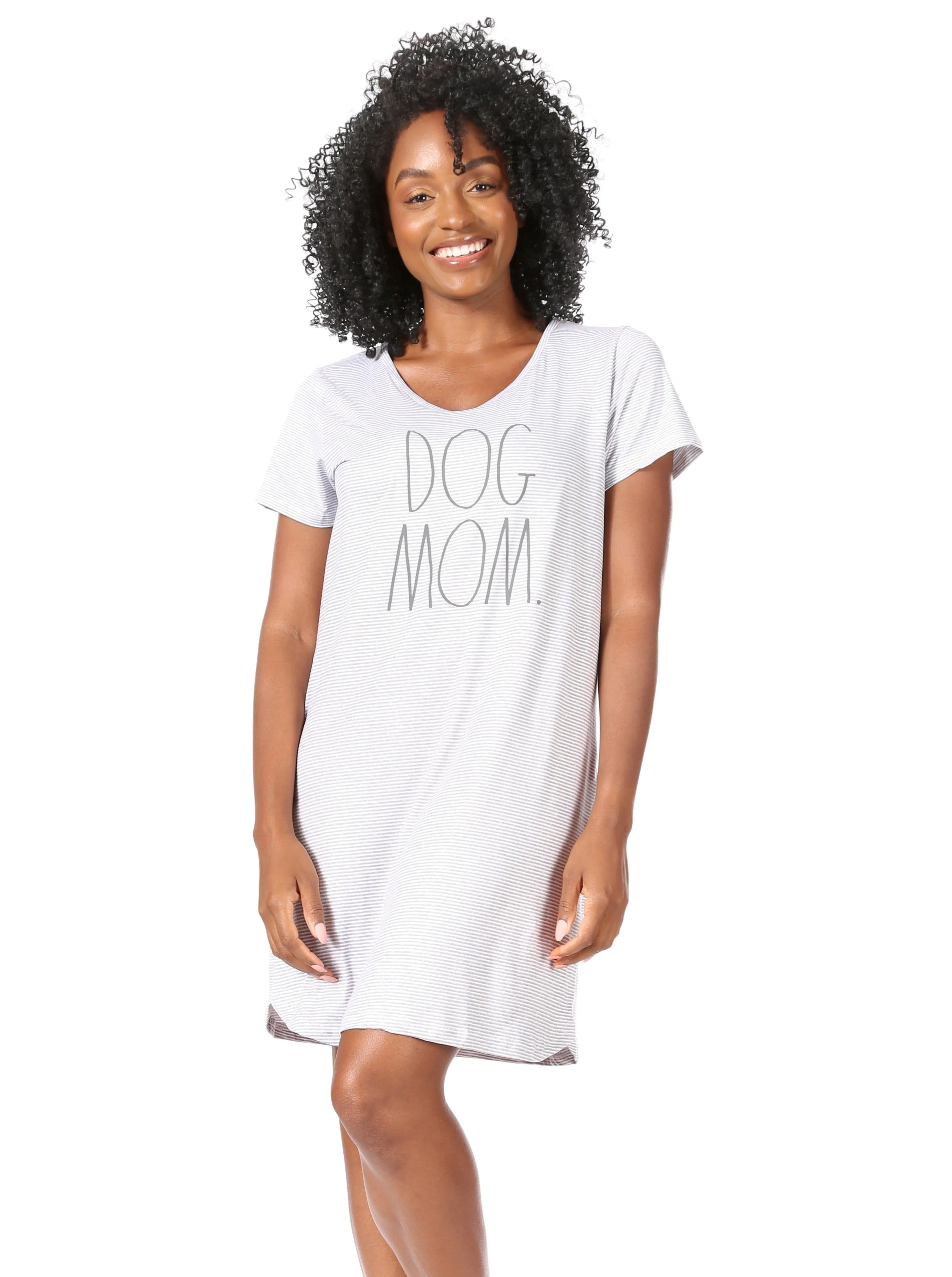 Women's "DOG MOM" Short Sleeve Nightshirt