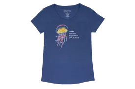 Women's V-Neck T-Shirt: Oceans